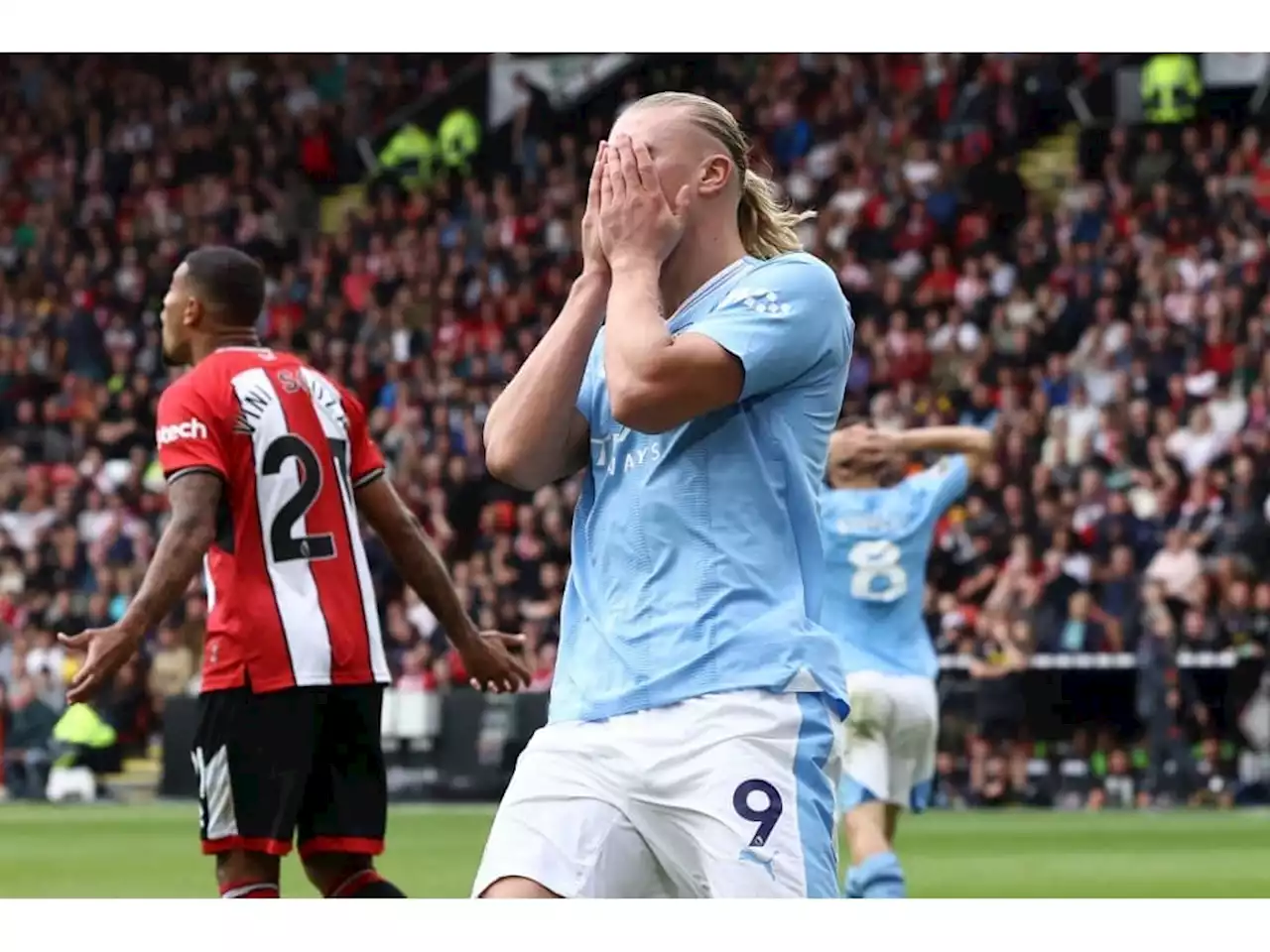 Haaland perde pênalti, mas Rodri decide e Manchester City vence Sheffield United pela Premier League