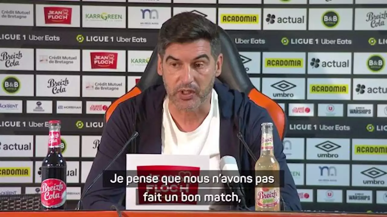 Paulo Fonseca (Lille) : « On fait deux cadeaux en dix minutes » à Lorient