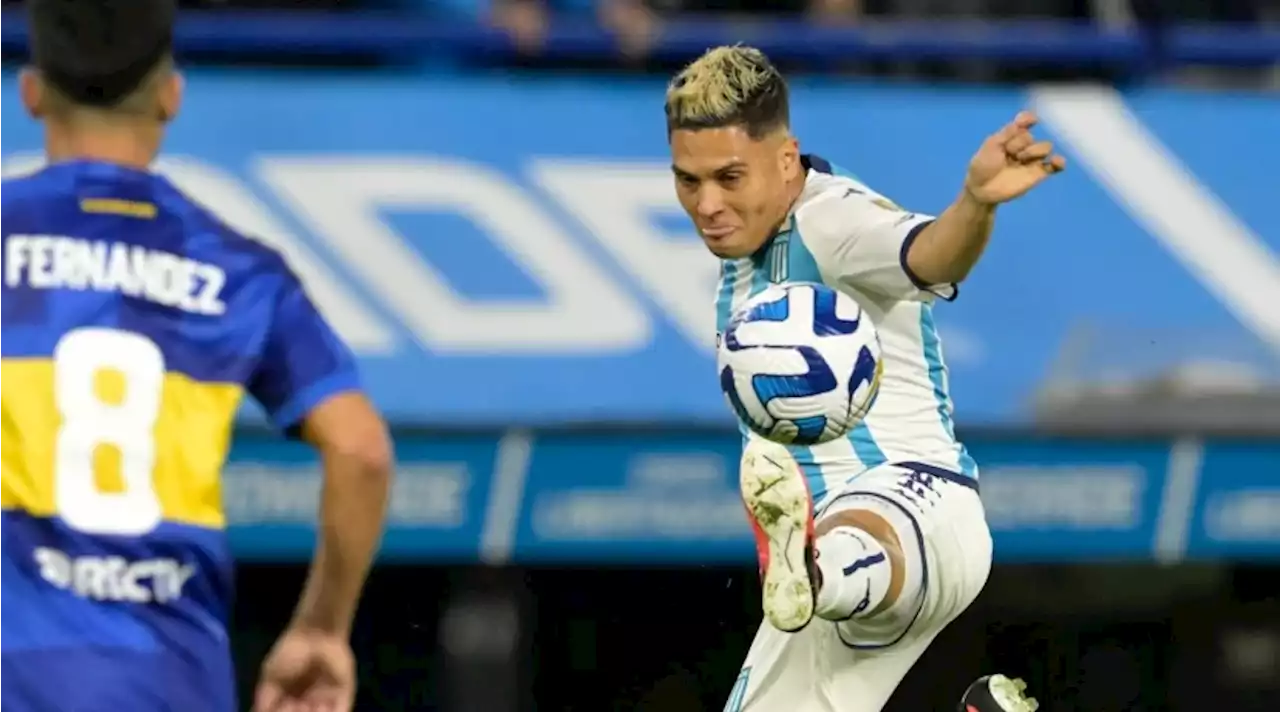 ¡Una pintura! Juan Fernando Quintero marcó un golazo con la camiseta de Racing