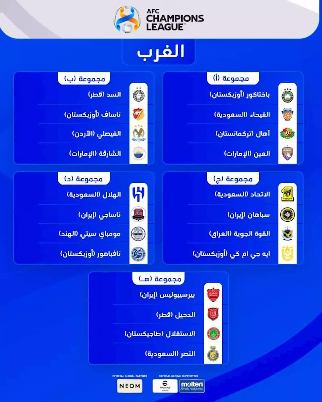 مواجهات الأندية السعودية والإيرانية على أرض محايدة