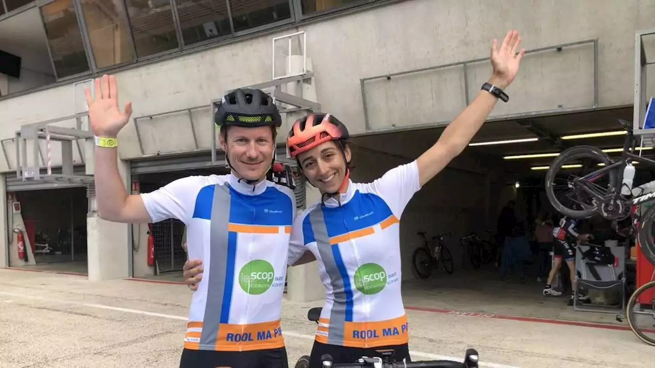 24 Heures vélo. Sur le circuit, les mariés Sophie et Romain ne se sont pas lâchés d’une semelle