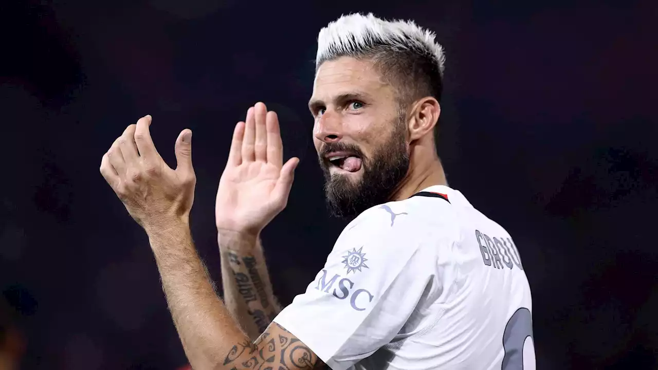 Serie A: le doublé de Giroud, déjà auteur de trois buts en deux journées avec Milan