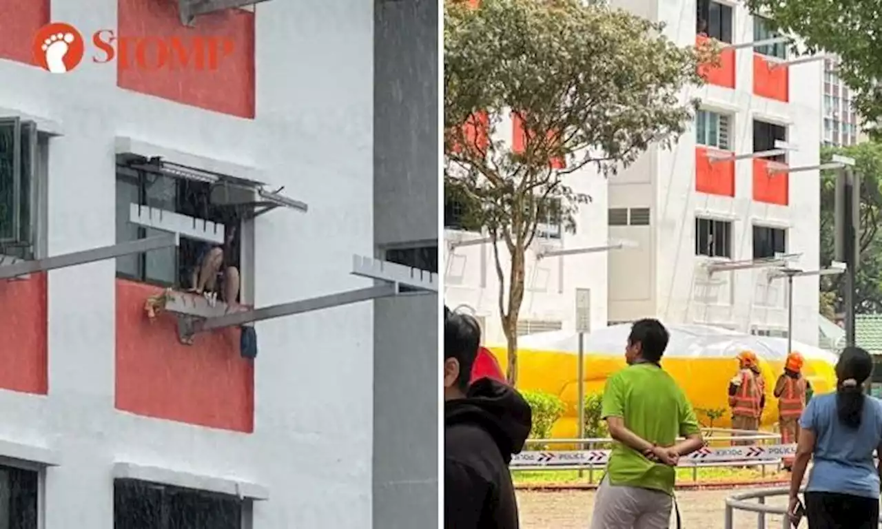 Teen girl sitting on 11th-storey kitchen window ledge in Bedok rescued by SCDF, taken to hospital