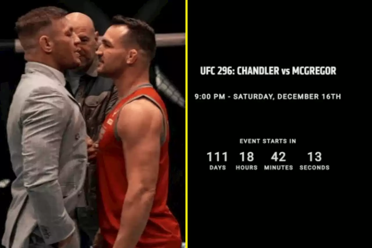 Conor McGregor shares UFC Fight Pass 'leak' that suggests he will fight Michael Chandler in 2023