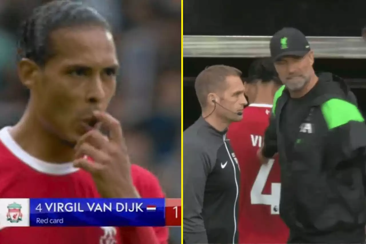 Klopp forced to intervene as Van Dijk rants at official after first Liverpool red card