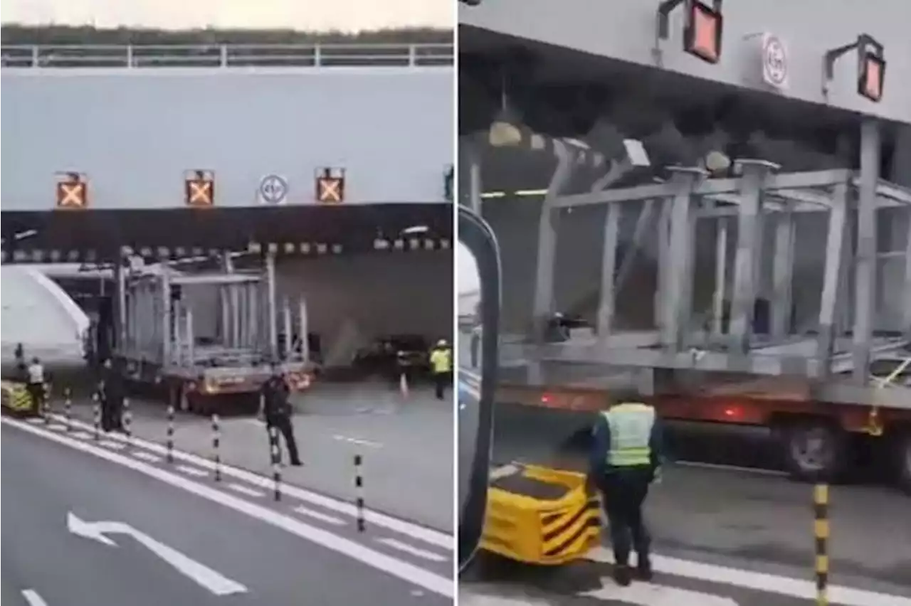 Man arrested after trailer appears to breach height limit on Marina Coastal Expressway