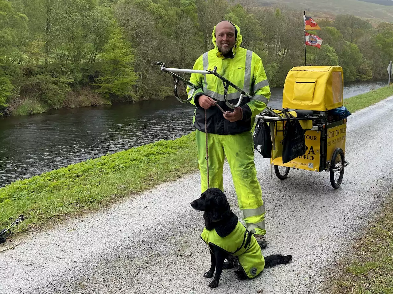 Fünf Jahre laufen, 40 Länder und 25.000 km: 'Mütze' macht Halt im Ländle