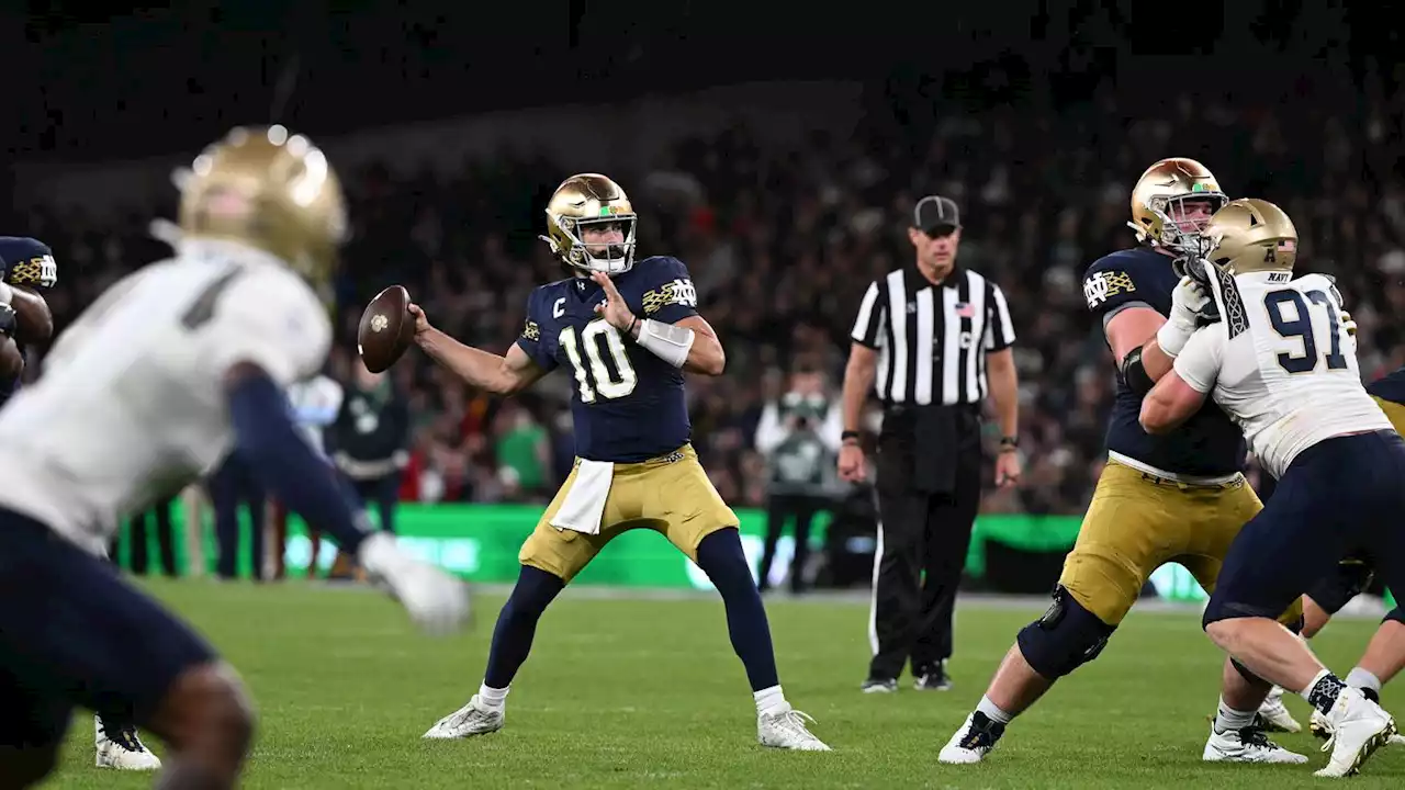 No. 13 Notre Dame and Sam Hartman shine in big win over Navy