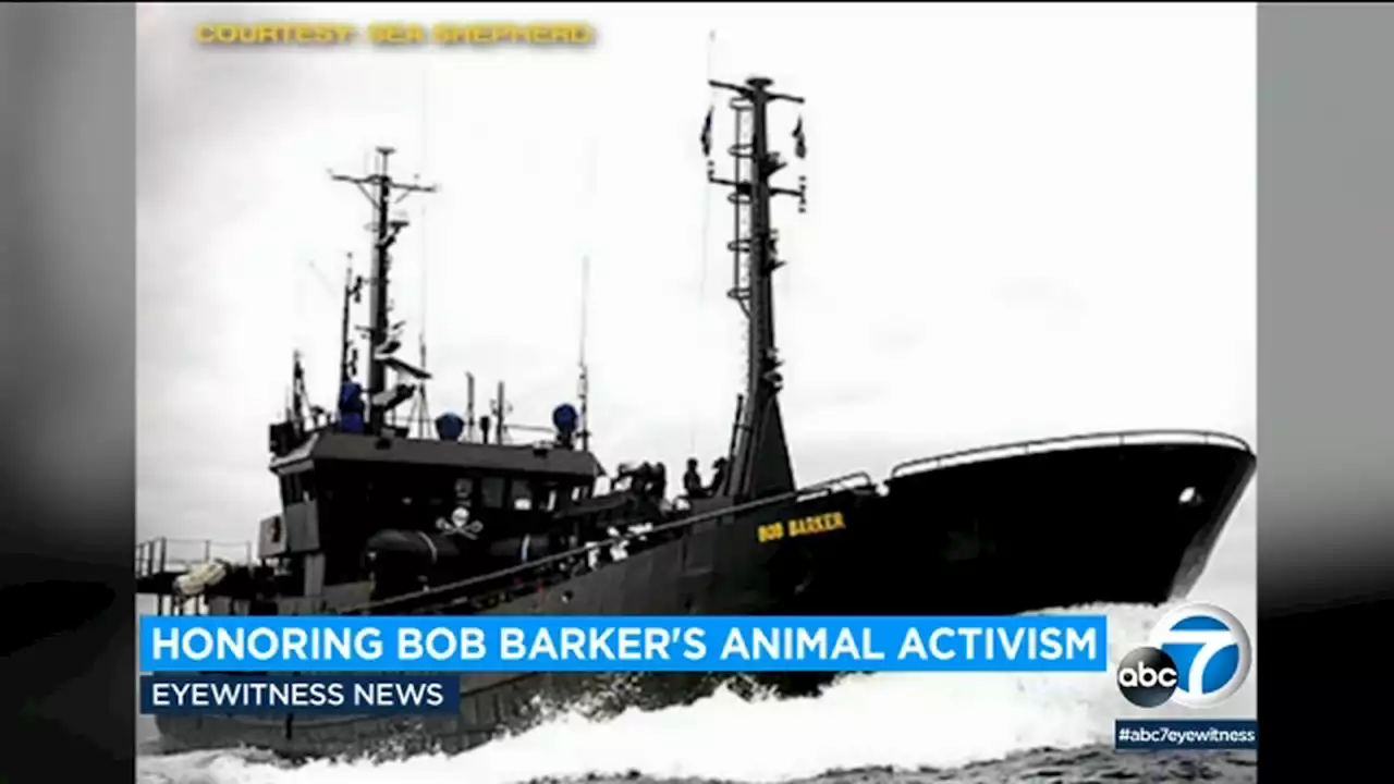 Marine conservation group honors Bob Barker, who funded anti-whaling ship