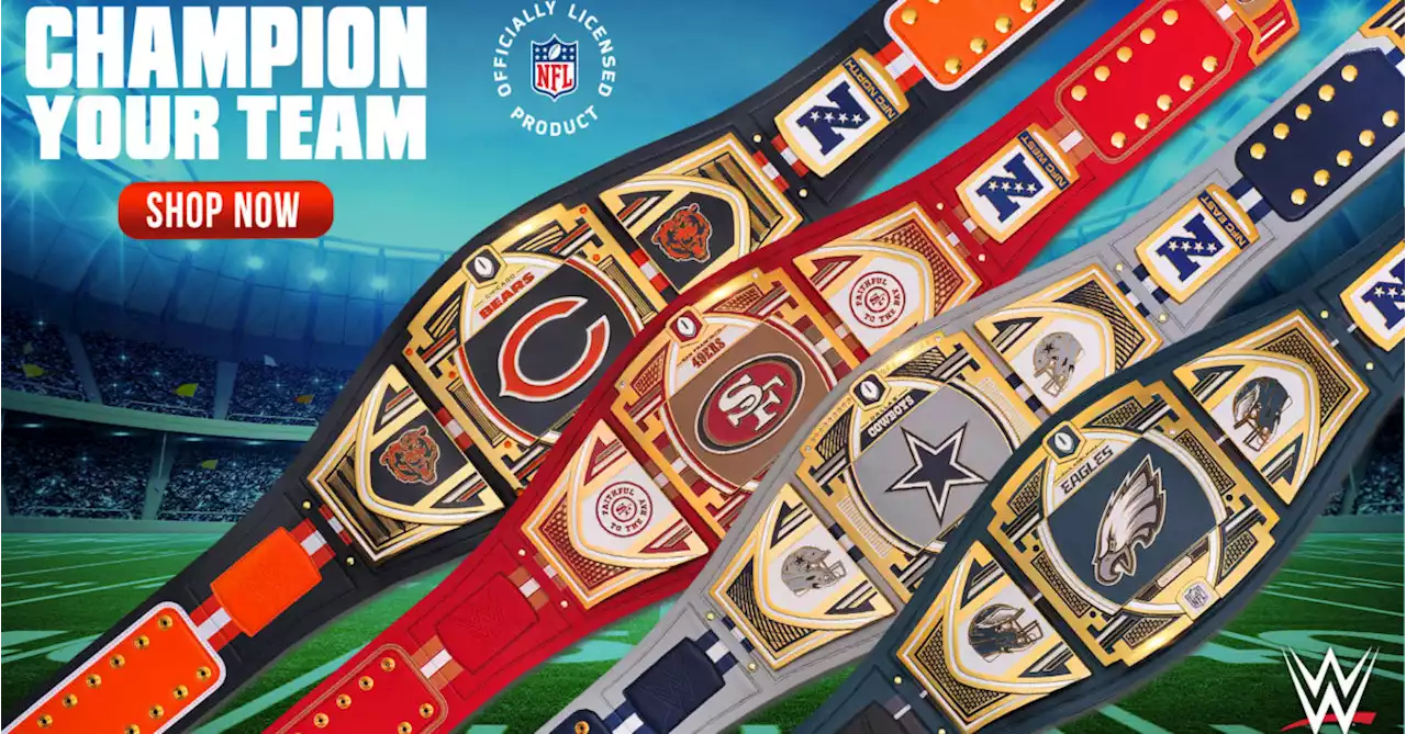 Ratings Opponents NFL & WWE Unite for Championship Belt Merch