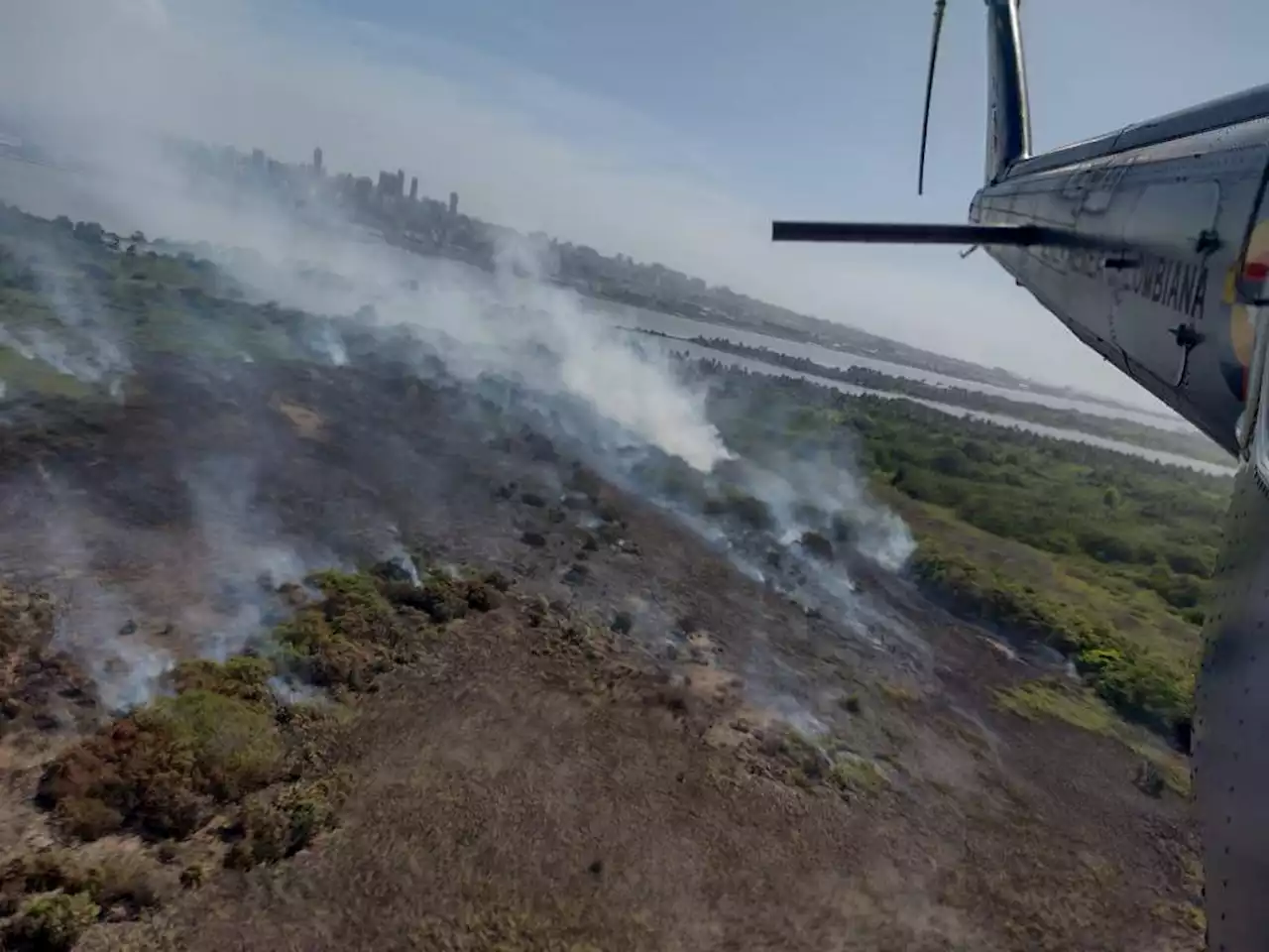 70 hectáreas de enea y mangle resultaron consumidas por incendio en la Isla Salamanca