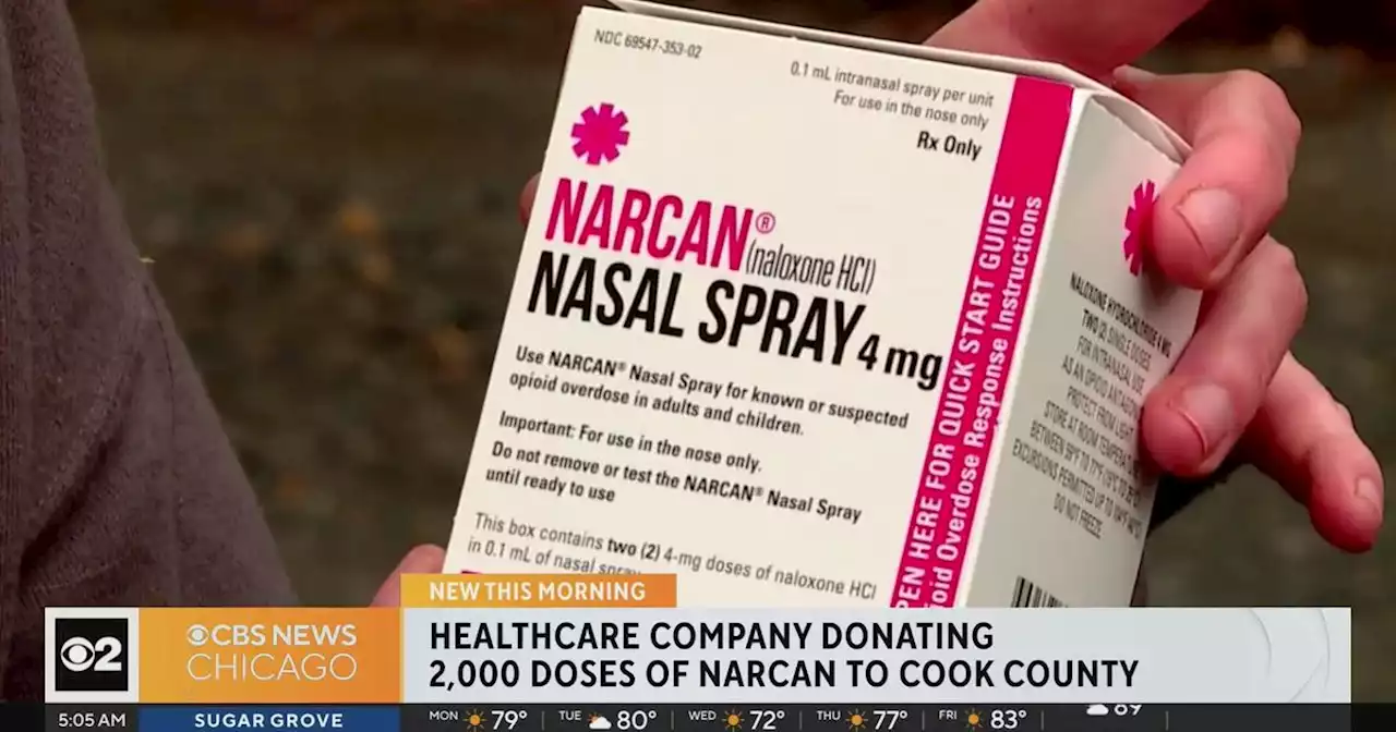 Narcan donation to Cook County coming after CBS 2 report