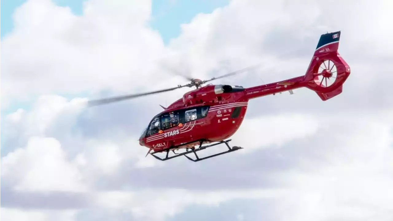 STARS Air Ambulance transports 71-year-old to hospital following motorcycle crash south of Gleniffer Lake