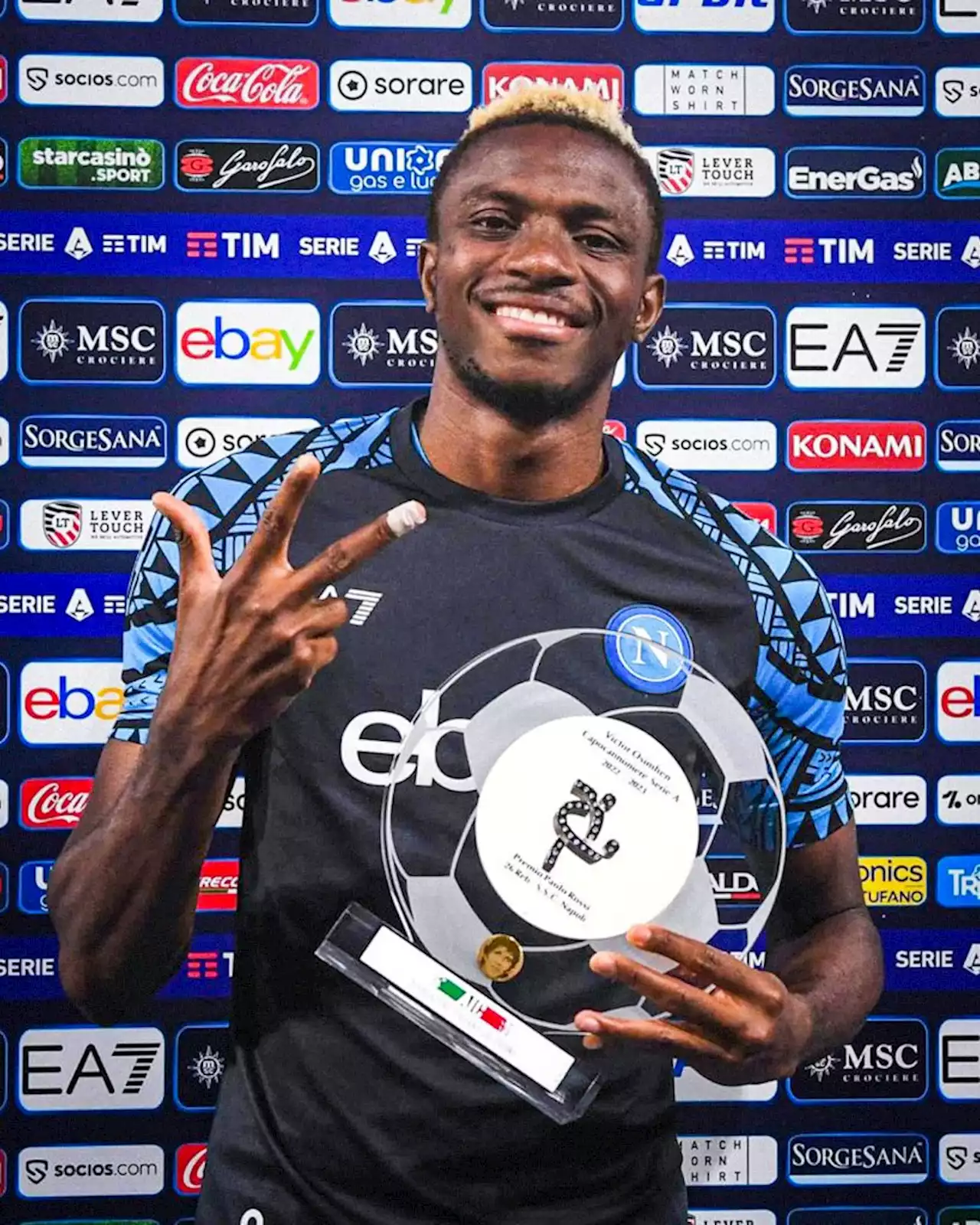 Serie A: Napoli star Osimhen receives top scorer award