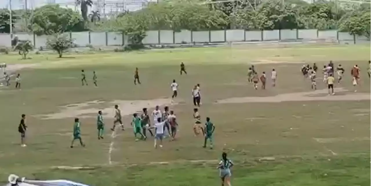 Batalla campal en partido sub-15 en Sabanalarga