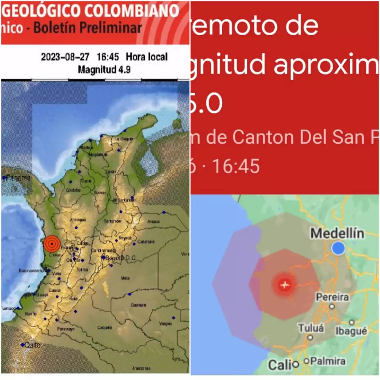 Atención: temblor de 5.5 se sintió en Colombia este domingo, tuvo epicentro en el Chocó