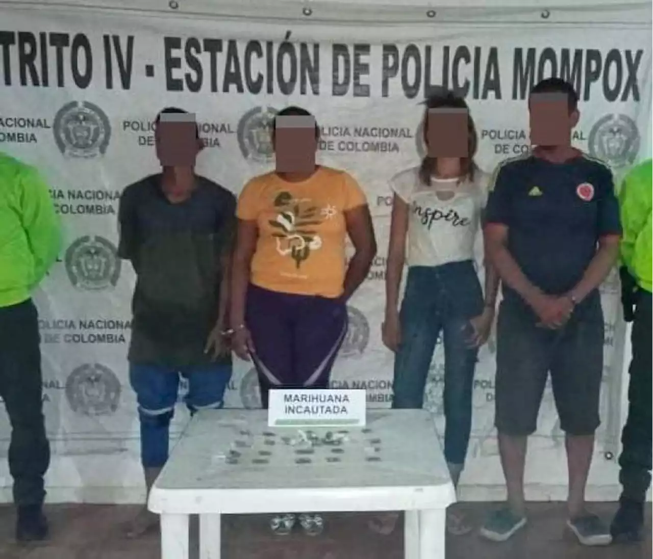 Caen dos hombres y dos mujeres expendedores de drogas en Mompox