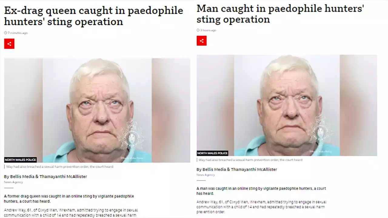 BBC removes pedophile's drag queen background in arrest report: 'Details not reported in court'