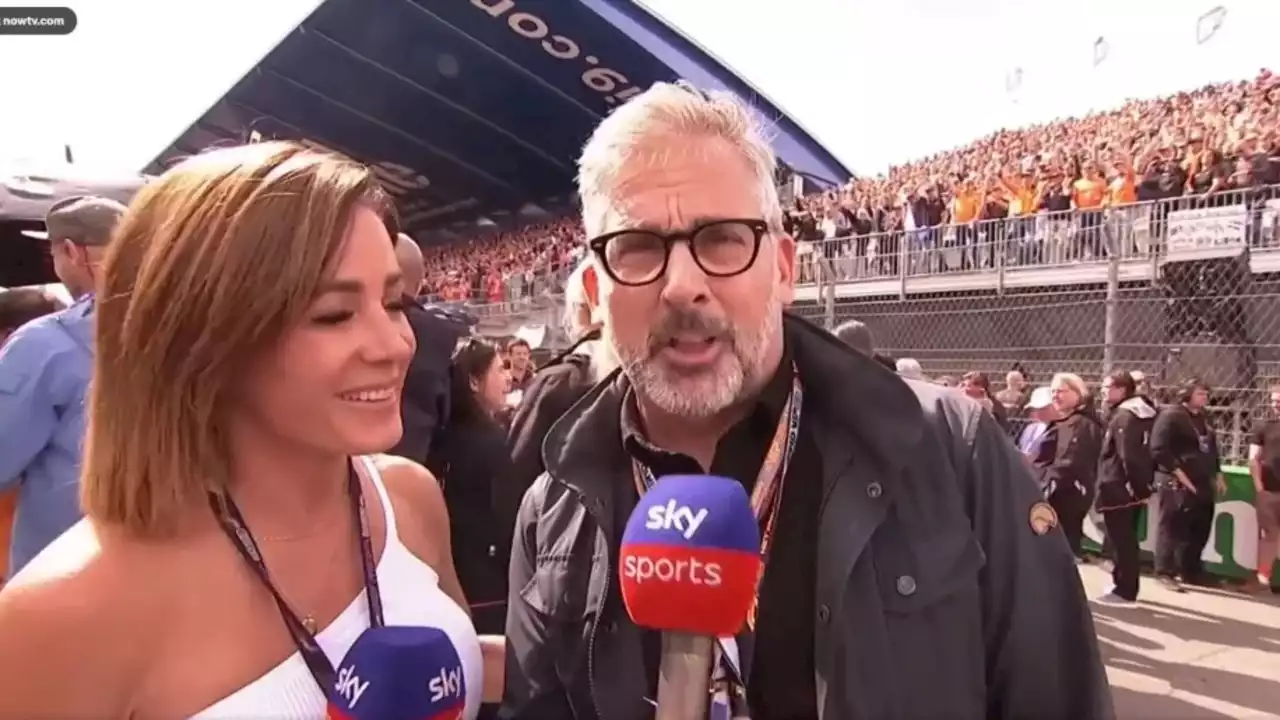 Hollywood star Steve Carell steals the show at the Dutch Grand Prix