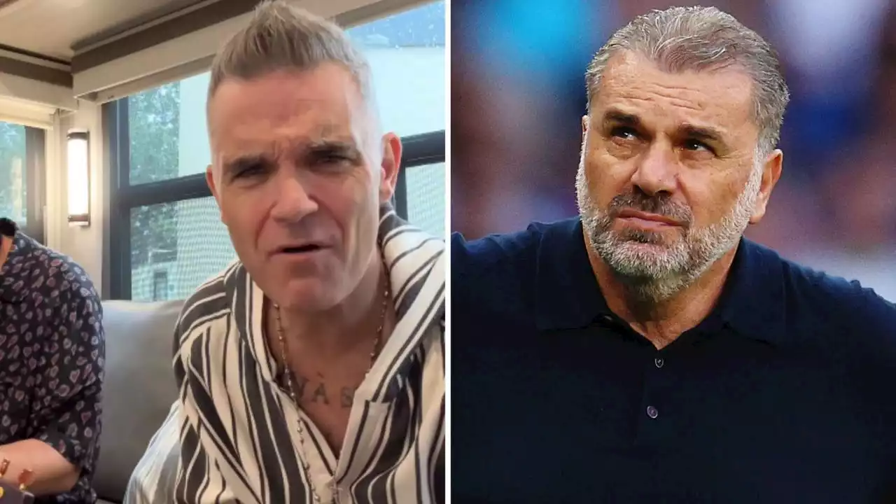 ‘I’m loving Big Ange instead’: Robbie Williams jumps on Postecoglou bandwagon