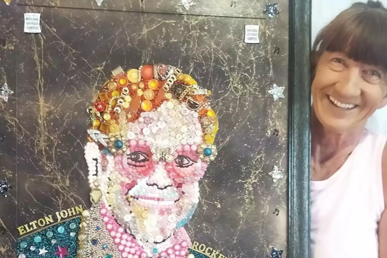 Crafty Aussie makes button versions of music stars including Sir Elton John