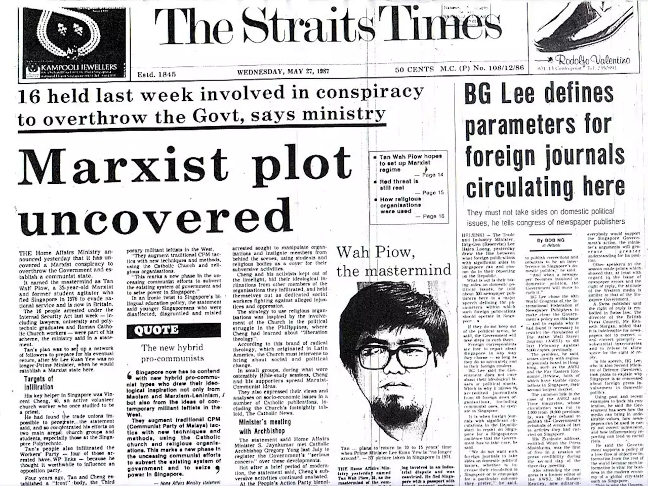 Govt needs to come clean on 'Marxist Conspiracy' arrests for Singapore to move forward: Veteran architect