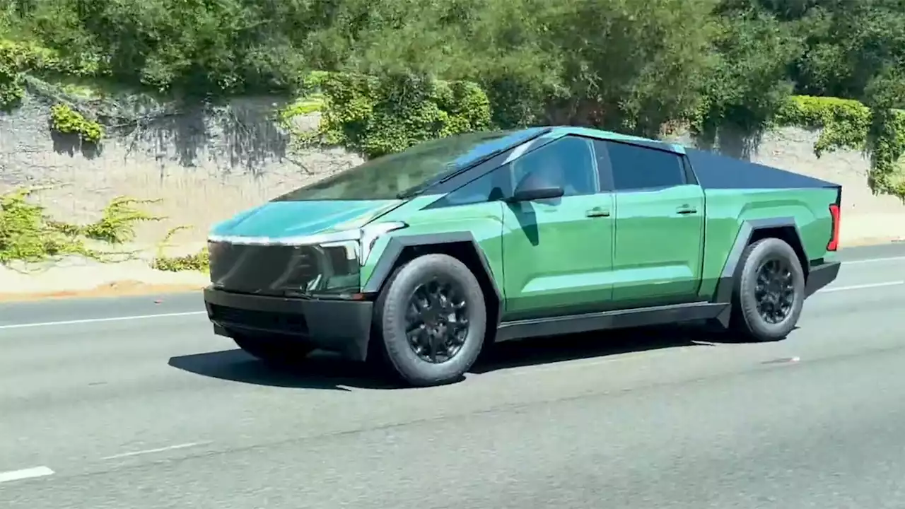 Tesla Cybertruck With Tundra Wrap Spotted In The Wild Trolling Toyota