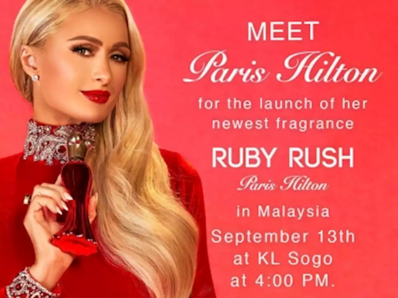 Paris Hilton coming to Malaysia this September to launch her new fragrance line at Sogo KL