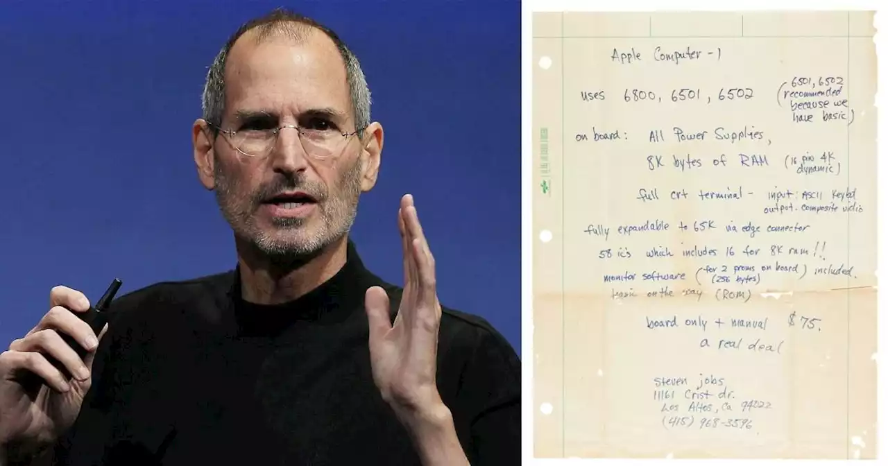 Handwritten note from Steve Jobs sells for way more than 100 MacBook Pros