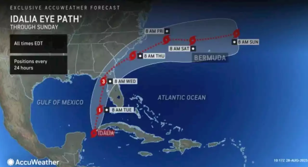 Tropical Storm Idalia, Hurricane Franklin could bring rain, gusting wind to N.J.