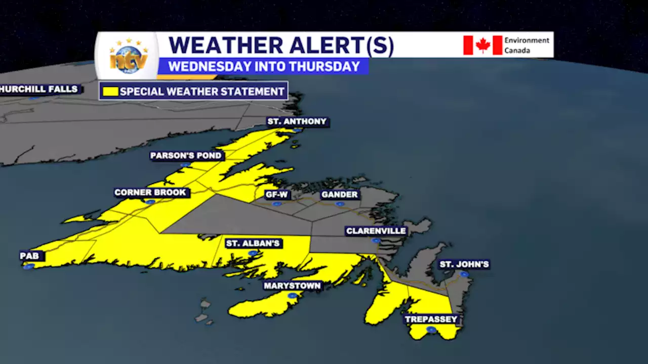 Environment Canada issues Special Weather Statement for heavy rainfall Wednesday into Thursday