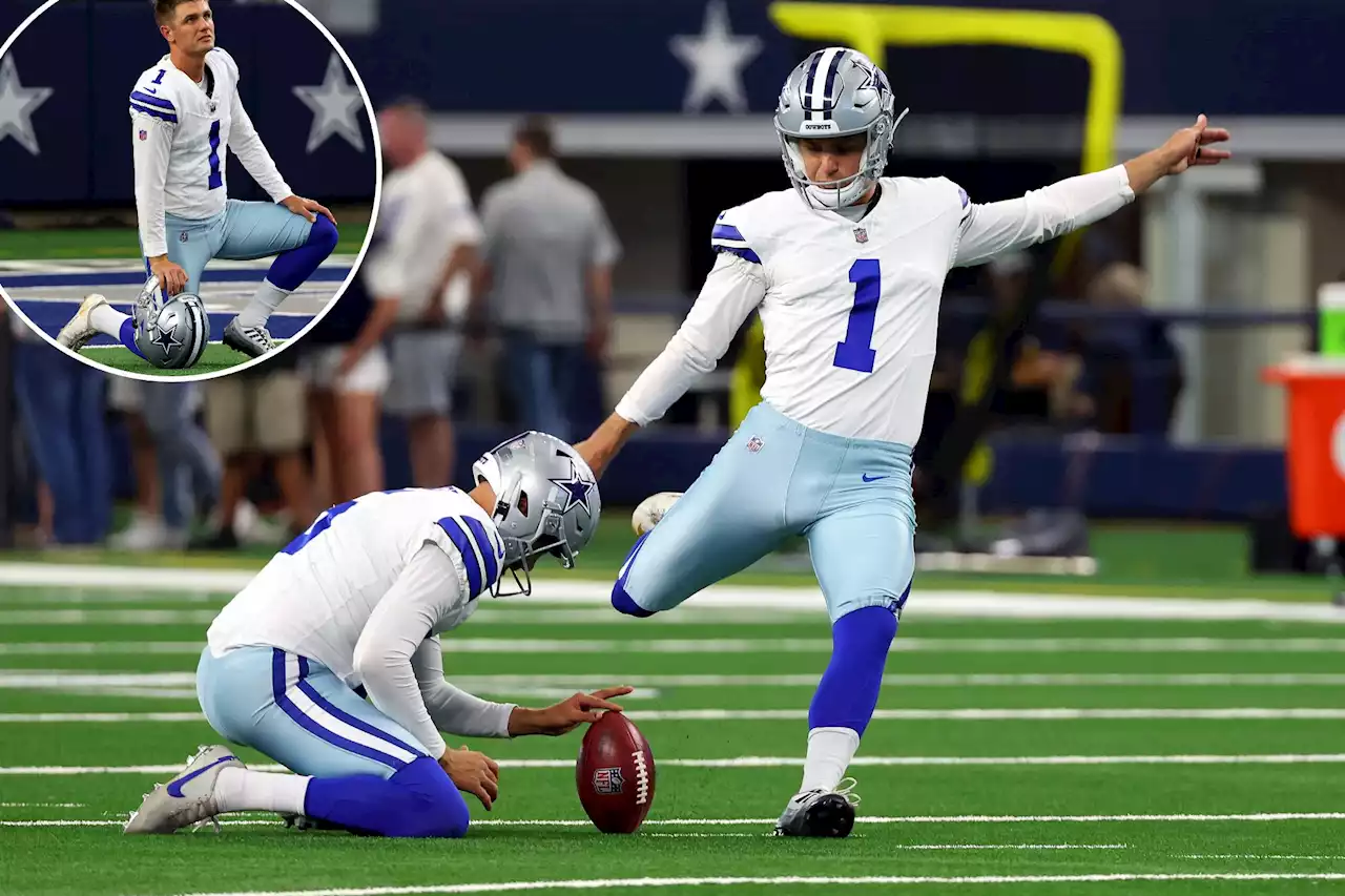 Cowboys going with ex-soccer player Brandon Aubrey after last postseason’s kicking debacle