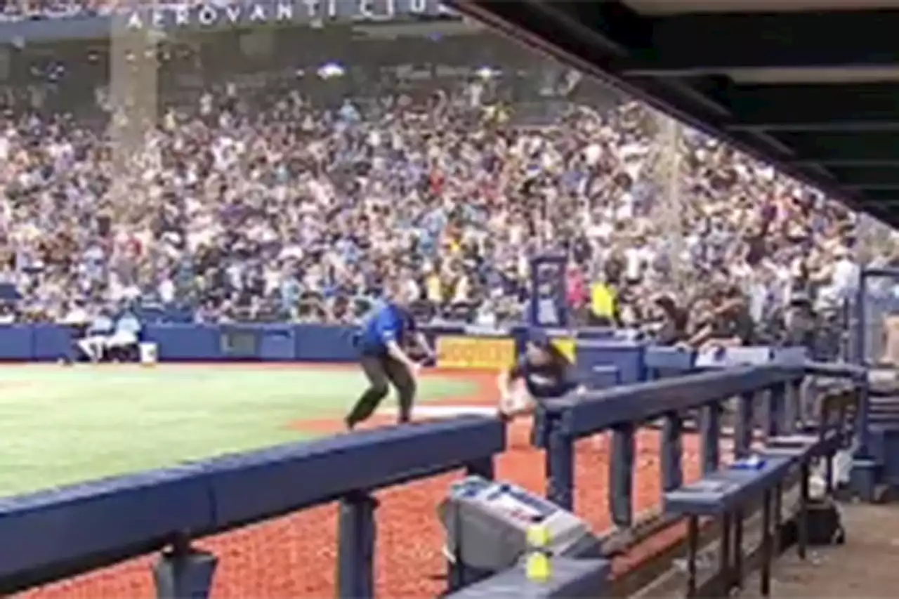 Yankees’ Tommy Kahnle trips, rolls onto field when benches clear