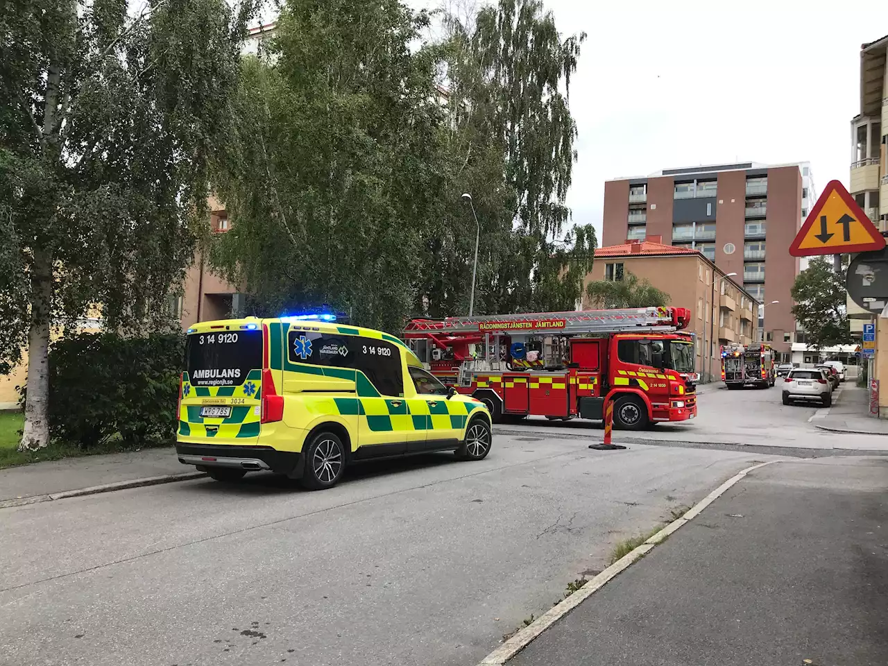 Räddningstjänsten ryckte ut på röklukt i centrala Östersund