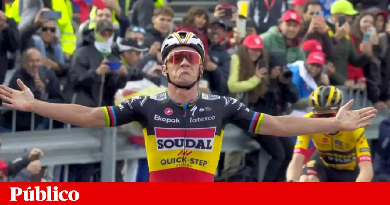 Na Vuelta, Evenepoel ficou com a camisola vermelha — de líder e de sangue