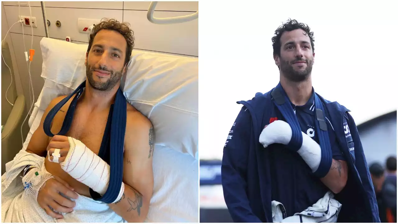 'Bit of metal': Daniel Ricciardo provides update after hand surgery