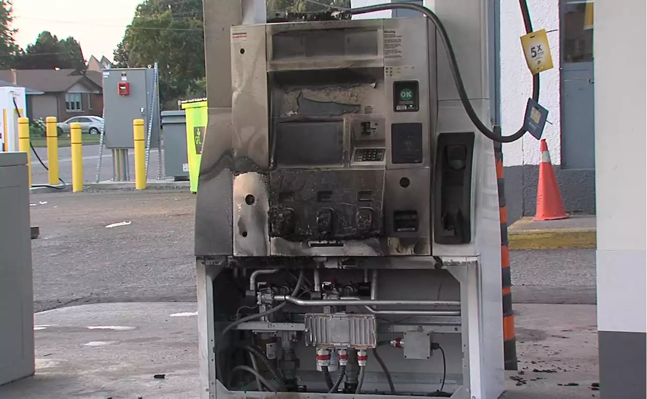 Man charged for setting gas pump on fire