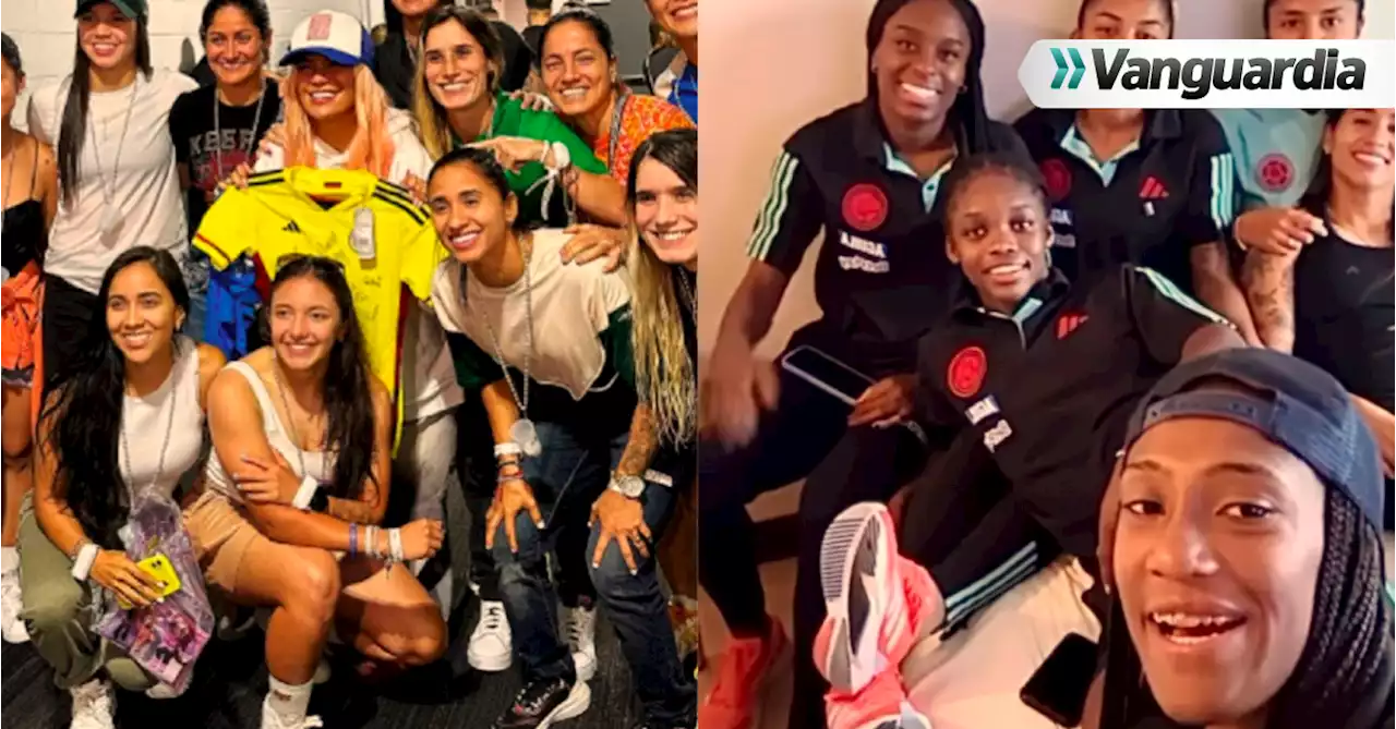 Karol G sorprende a las campeonas: emotivo encuentro con la selección femenina de fútbol de Colombia