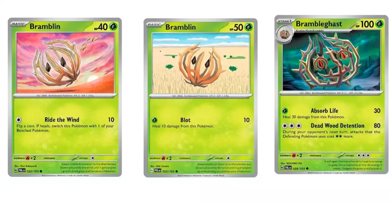 The Cards Of Pokémon TCG: Paldea Evolved Part 5: Bramblin Line