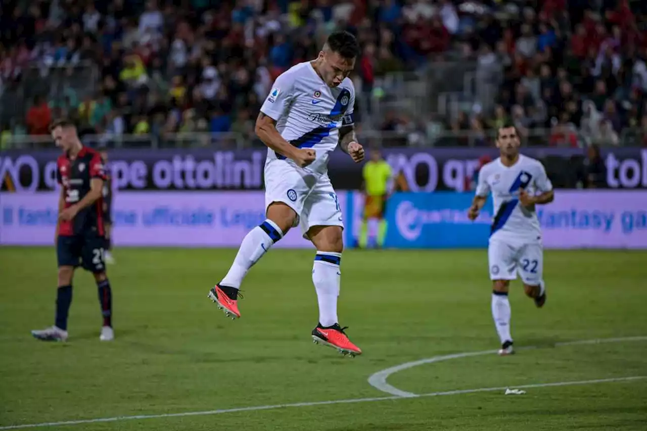 PAGELLE e TABELLINO di Cagliari-Inter 0-2: Lautaro attaccante totale, Oristanio un fantasma