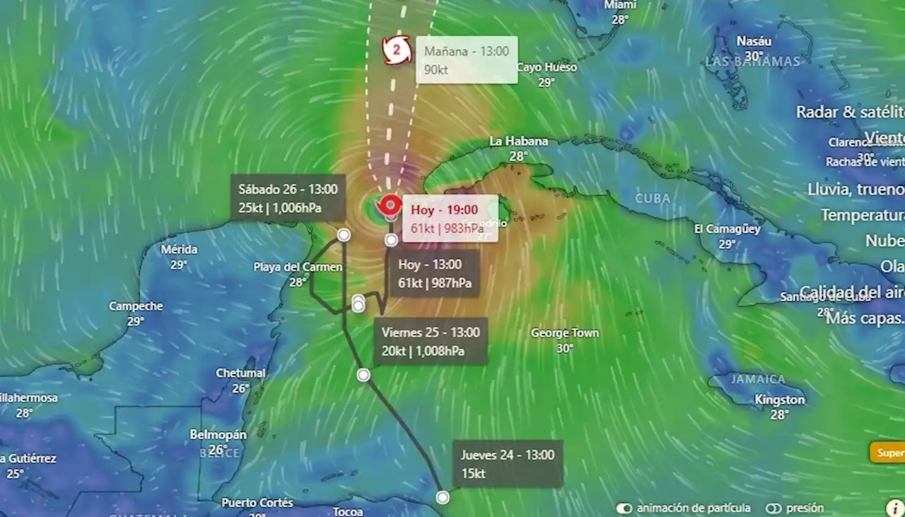 Idalia, a punto de convertirse en huracán mientras se acerca a Cuba