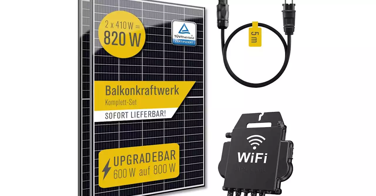 Amazon verkauft 820-Watt-Balkonkraftwerk mit doppeltem Rabatt