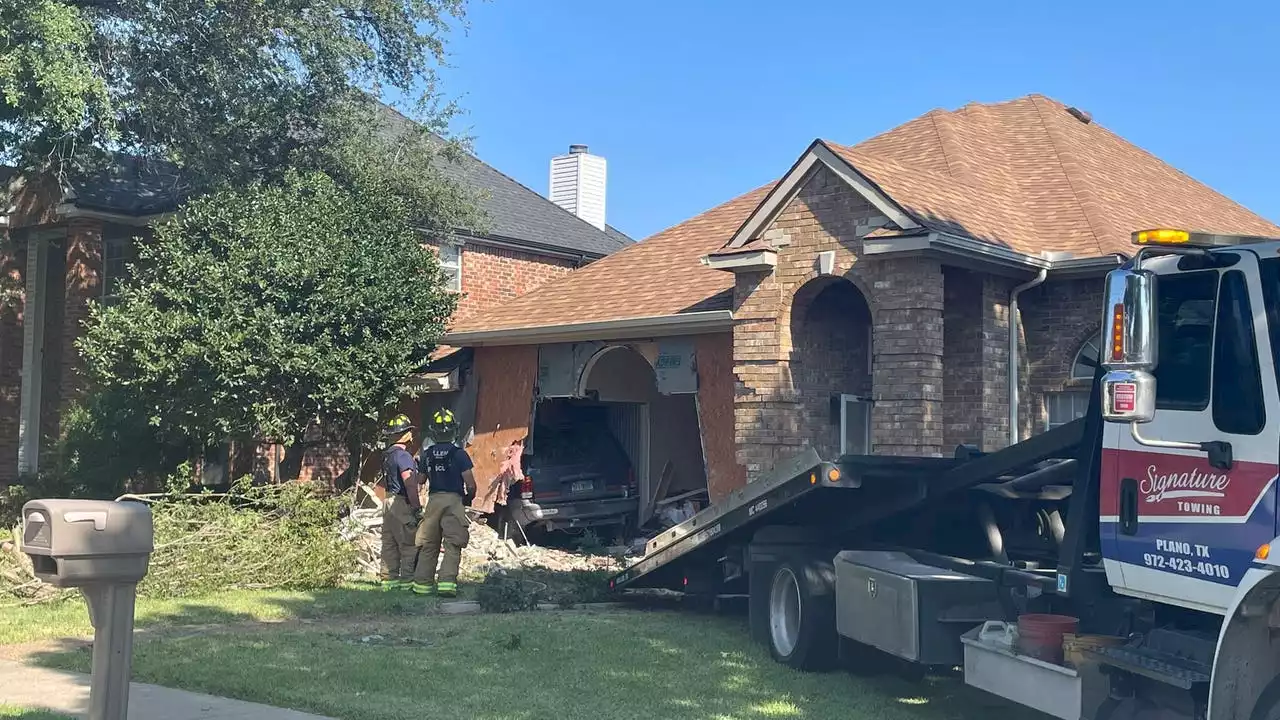 Car drives into Allen home, family says they are lucky to be alive