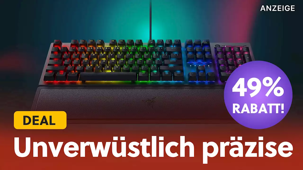 Mega-Preishammer bei Amazon: Mechanische Razer BlackWidow V3 Gaming Tastatur zum halben Preis im Angebot