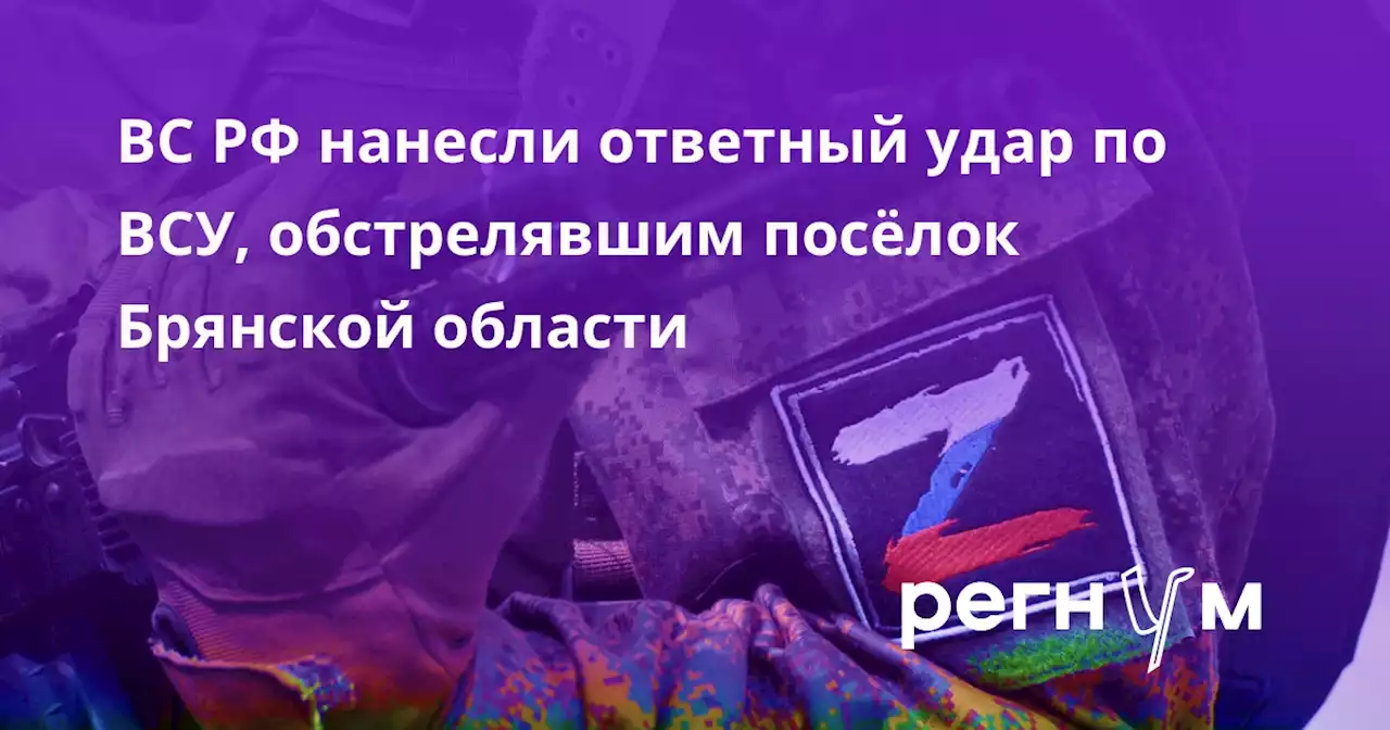 ВС РФ нанесли ответный удар по ВСУ, обстрелявшим посёлок Брянской области