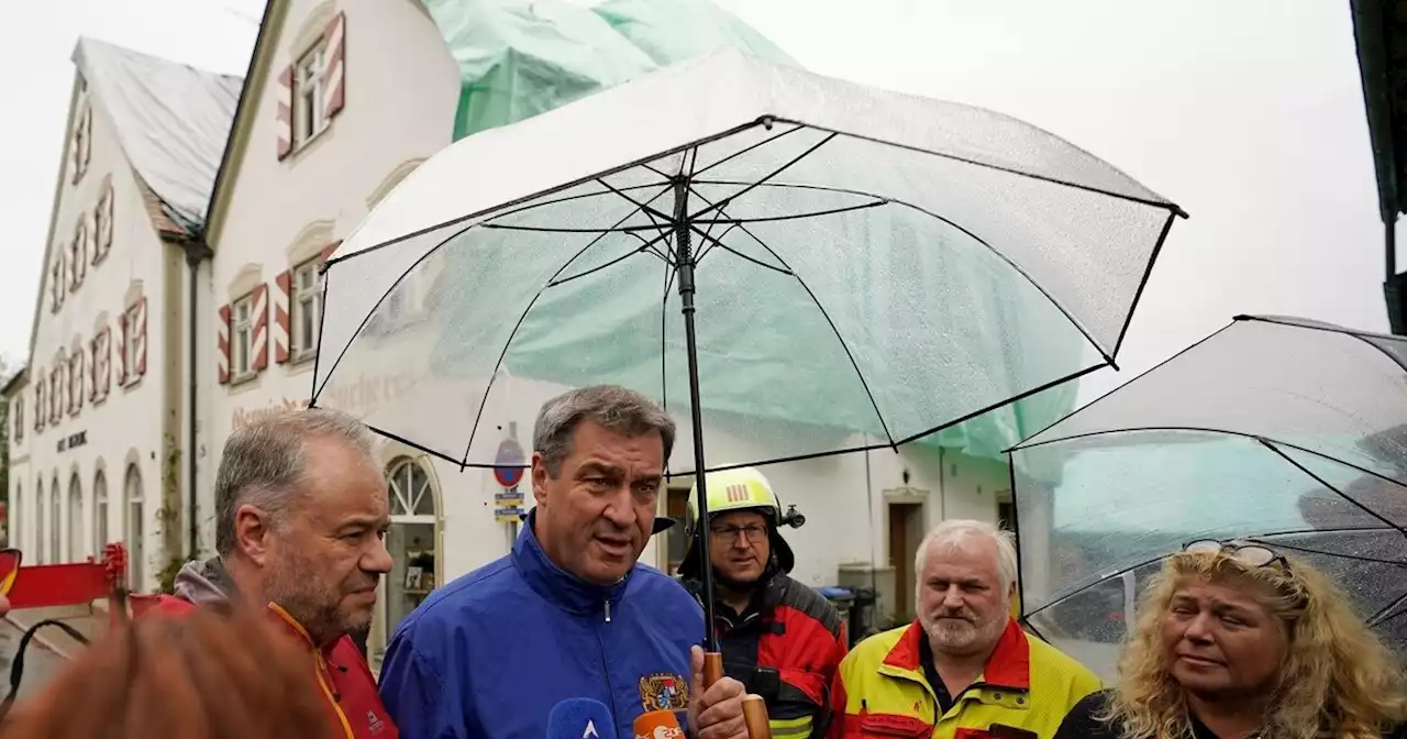 Sinkende Wasserstände: Söder sagt Hagel-Gebieten Hilfe zu