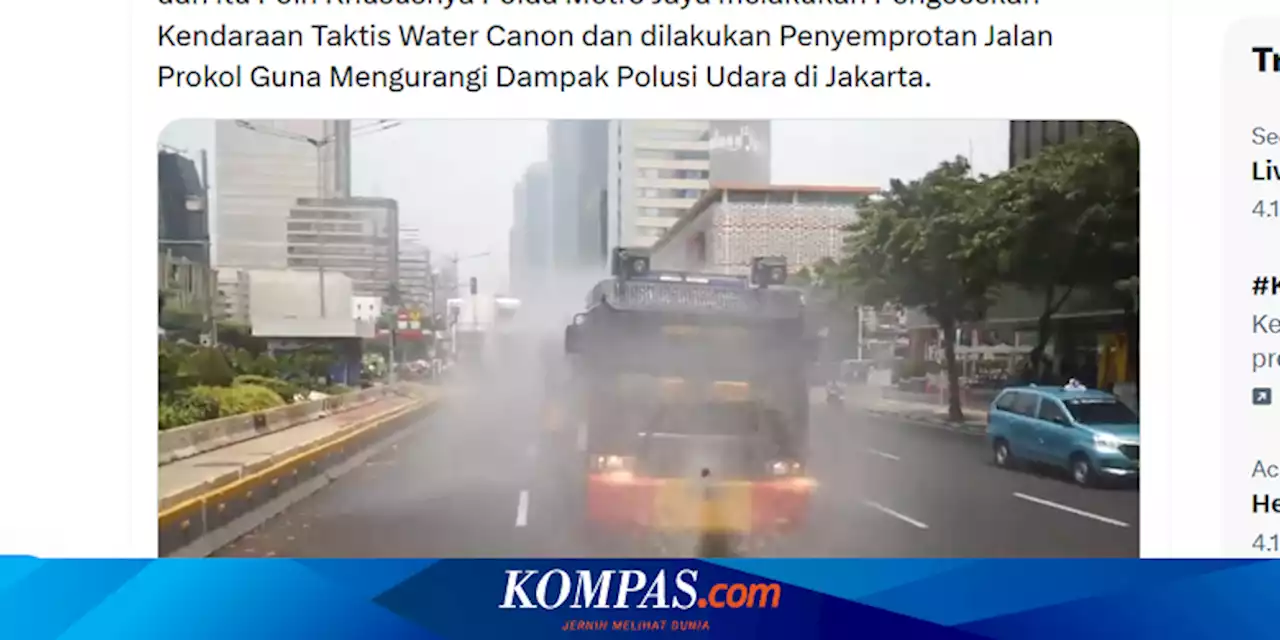 Pro Kontra Penyemprotan Air untuk Tangani Polusi Udara Jakarta