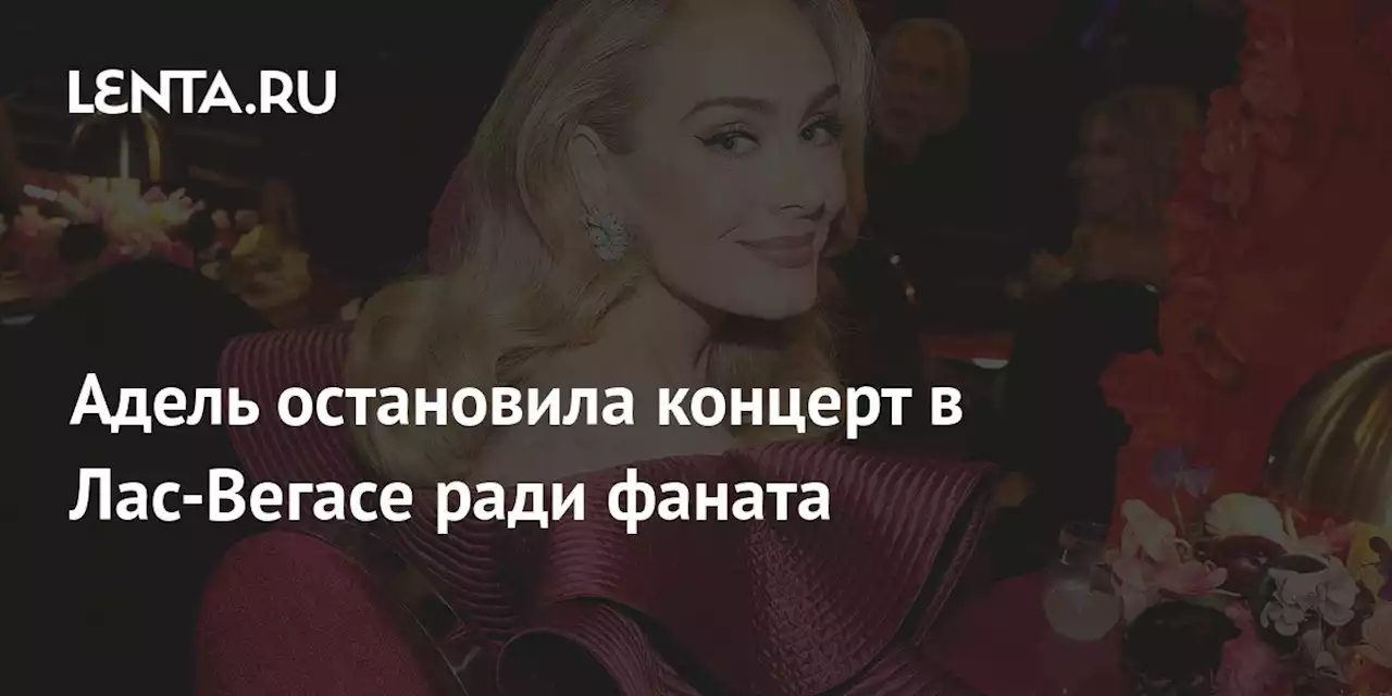 Адель остановила концерт в Лас-Вегасе ради фаната