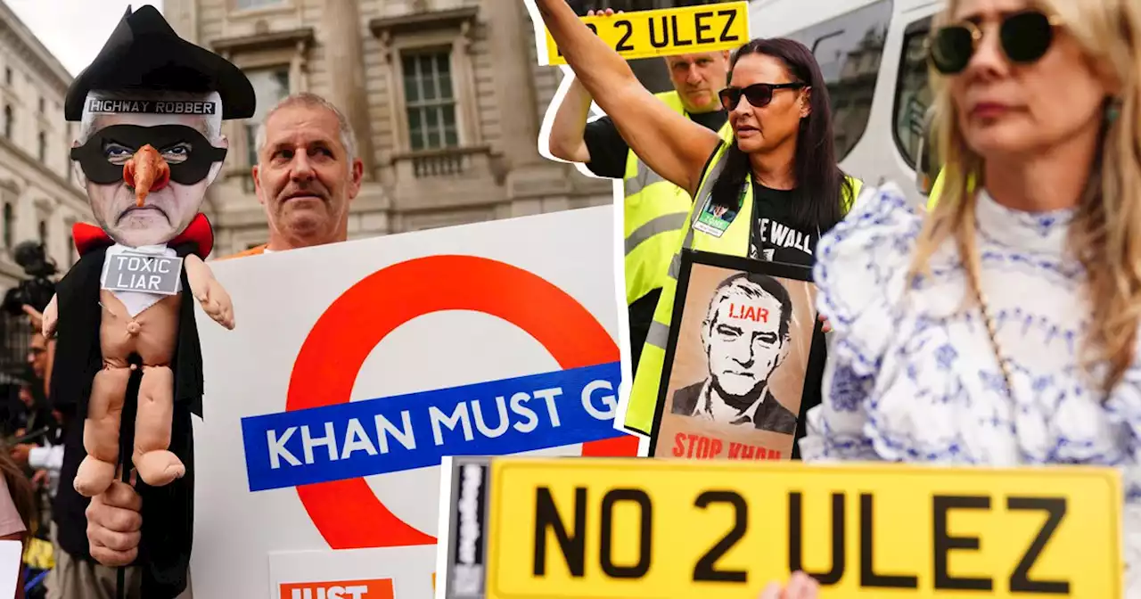 Anti-Ulez protest erupts outside Downing Street on first day of expansion