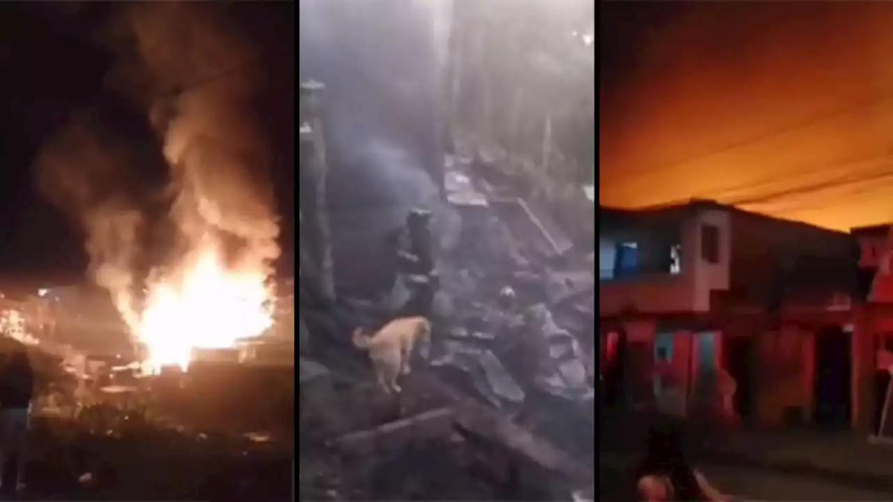 VIDEO. Voraz incendio consumió decenas de viviendas en Armenia